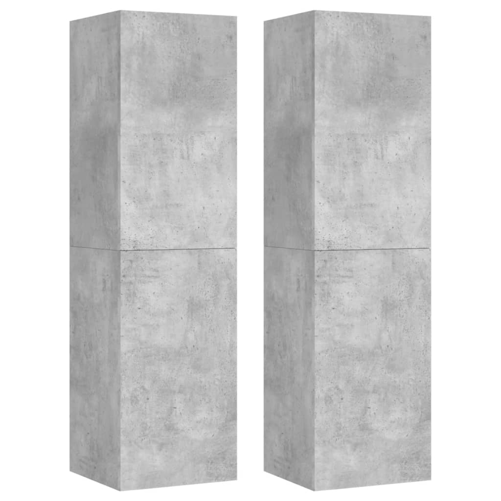 6 Piece TV Cabinet Set Concrete Grey Engineered Wood