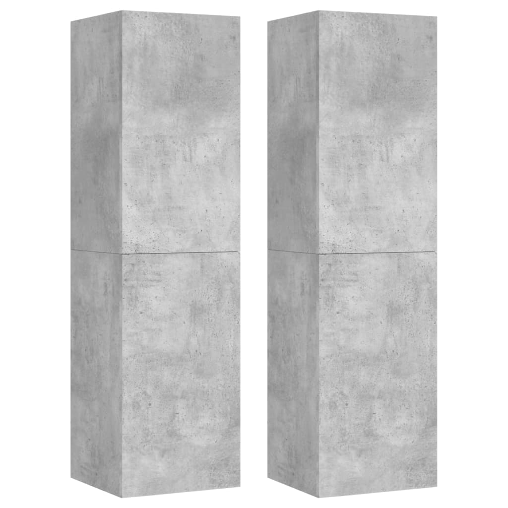 4 Piece TV Cabinet Set Concrete Grey Engineered Wood
