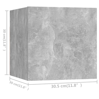7 Piece TV Cabinet Set Concrete Grey Engineered Wood