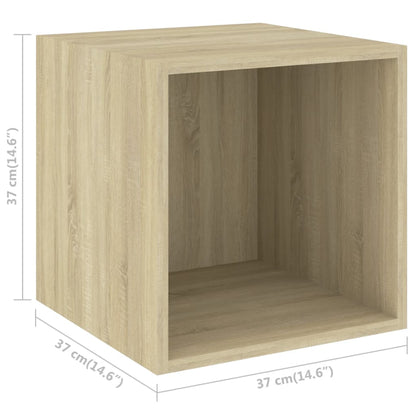 3 Piece TV Cabinet Set Sonoma Oak Engineered Wood