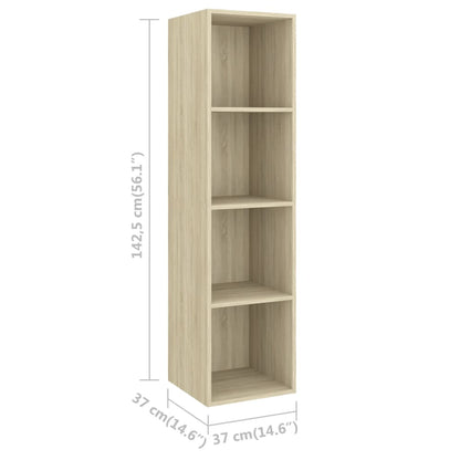 3 Piece TV Cabinet Set Sonoma Oak Engineered Wood