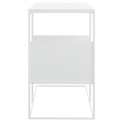 Side Table White 55x36x59.5 cm Engineered Wood
