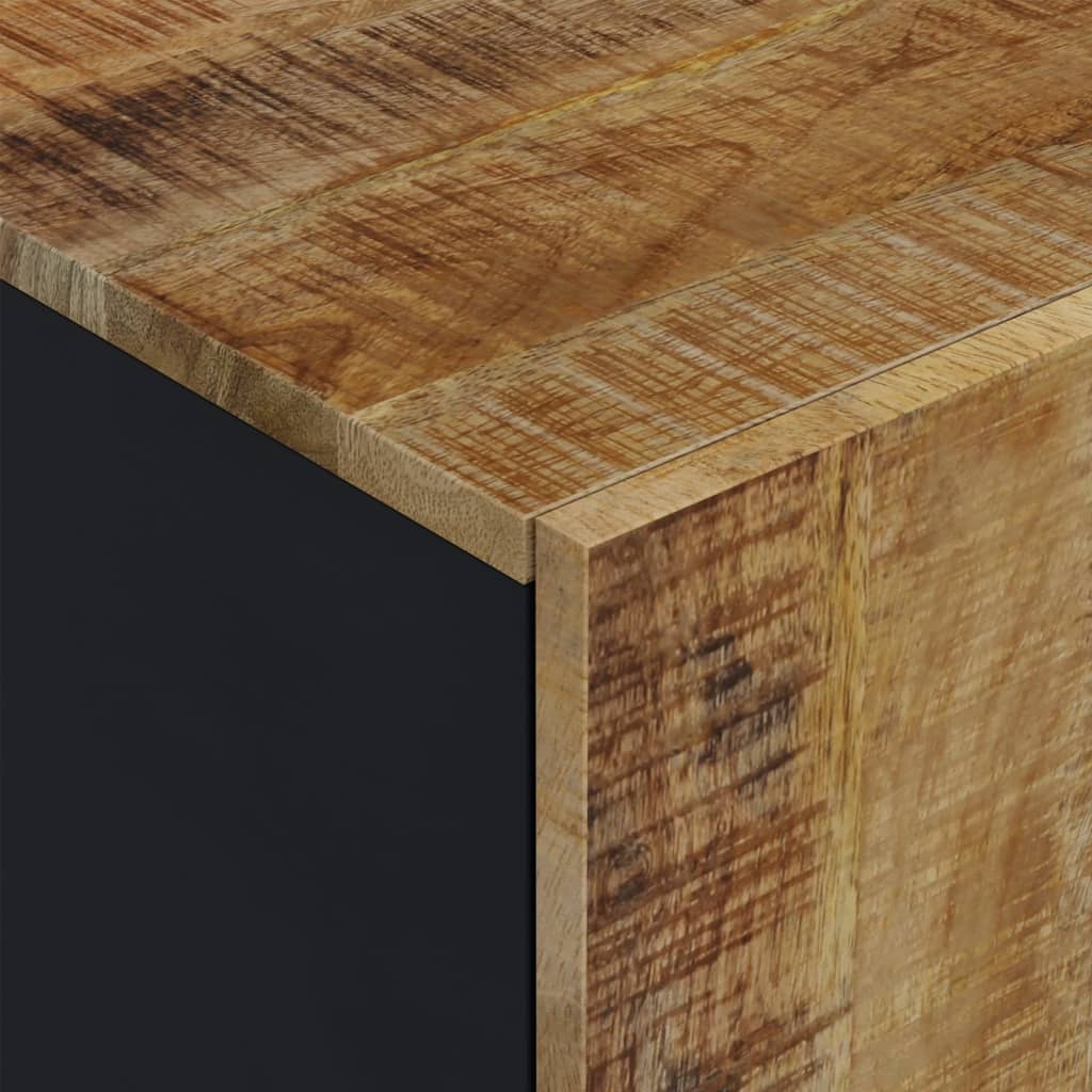 TV Cabinet 80x33x46 cm Solid Wood Mango&Engineered Wood