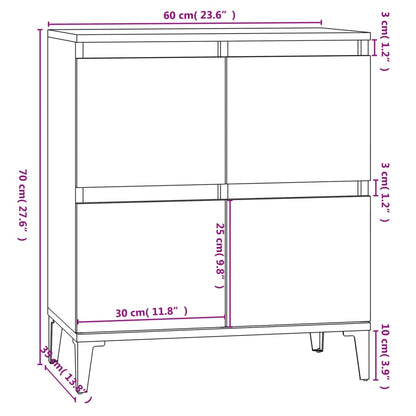 Sideboard White 60x35x70 cm Engineered Wood