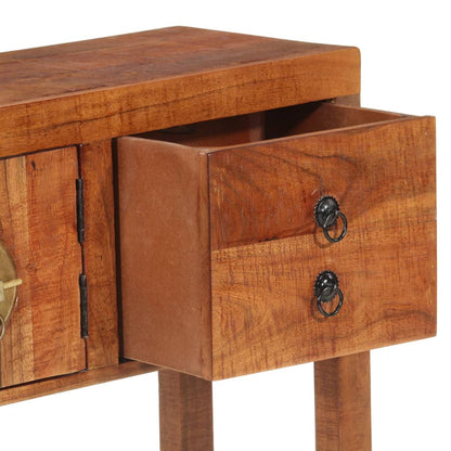 Console Table 120x32x80 cm Solid Rough Wood Acacia