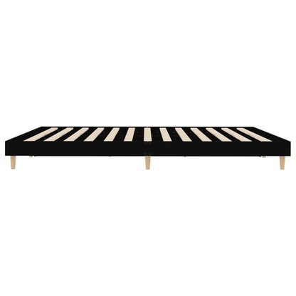 Bed Frame without Mattress Black 150x200 cm King Size Engineered Wood