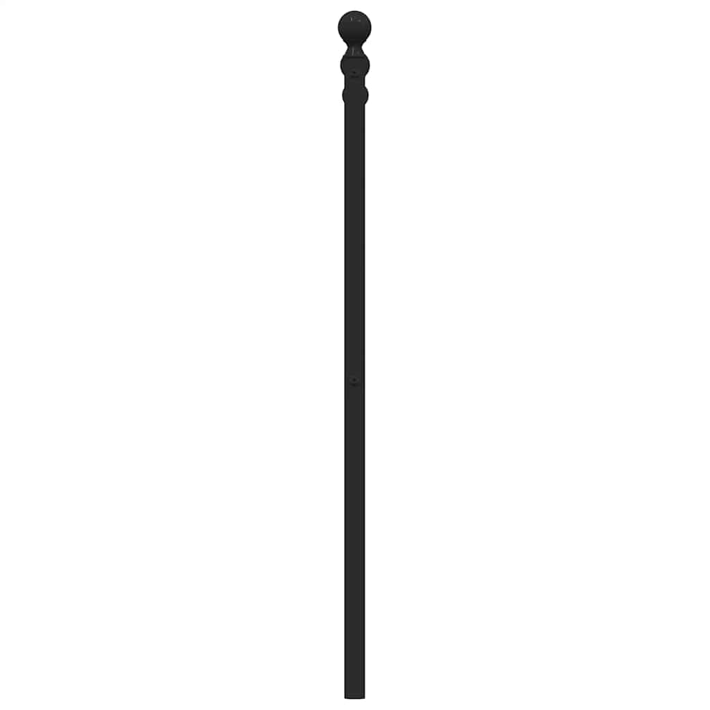 Metal Headboard Black 90 cm