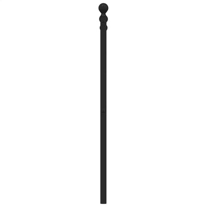 Metal Headboard Black 90 cm