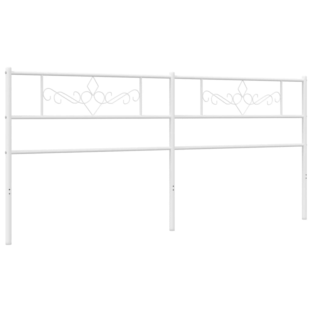 Metal Headboard White 200 cm