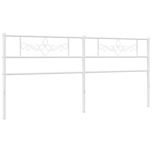 Metal Headboard White 200 cm