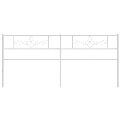 Metal Headboard White 200 cm