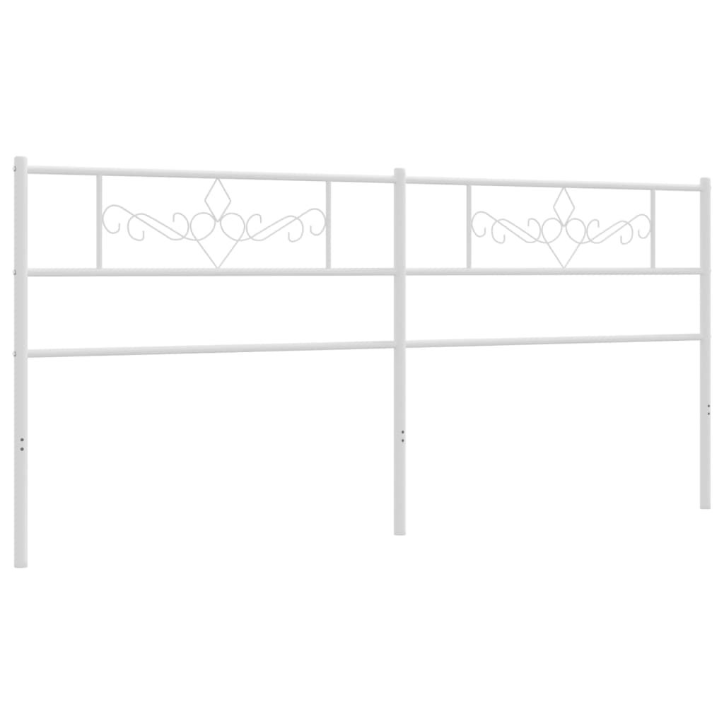 Metal Headboard White 200 cm