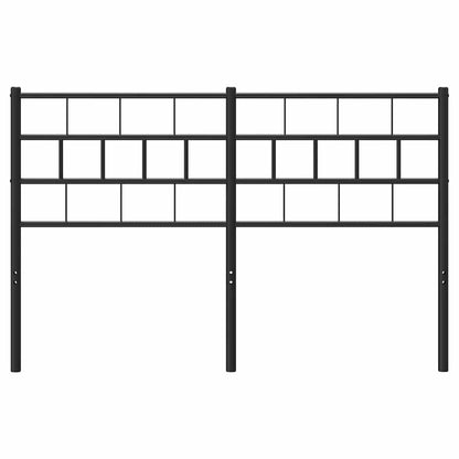 Metal Headboard Black 150 cm