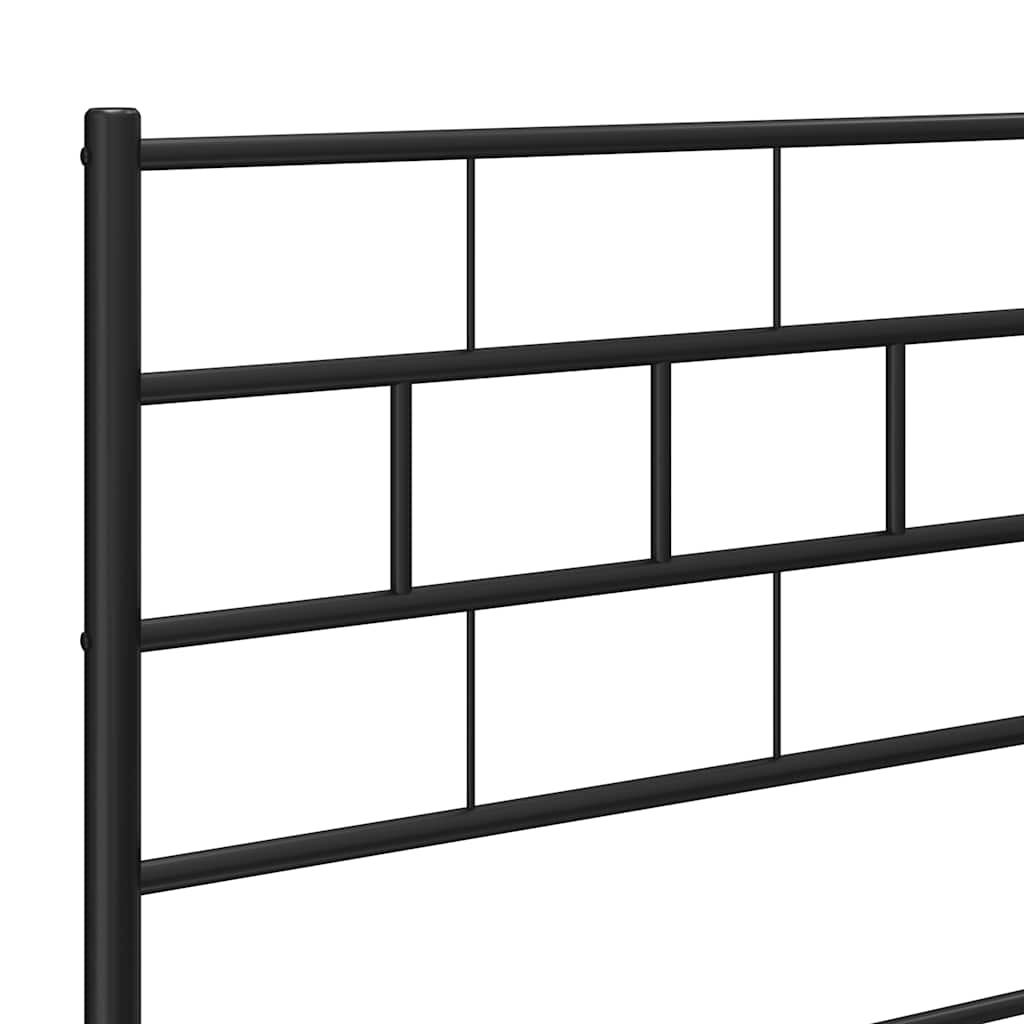 Metal Headboard Black 150 cm