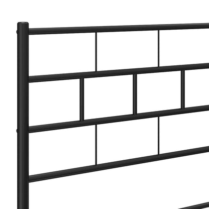 Metal Headboard Black 150 cm