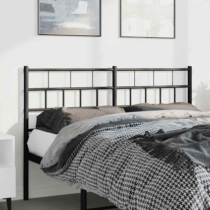 Metal Headboard Black 150 cm