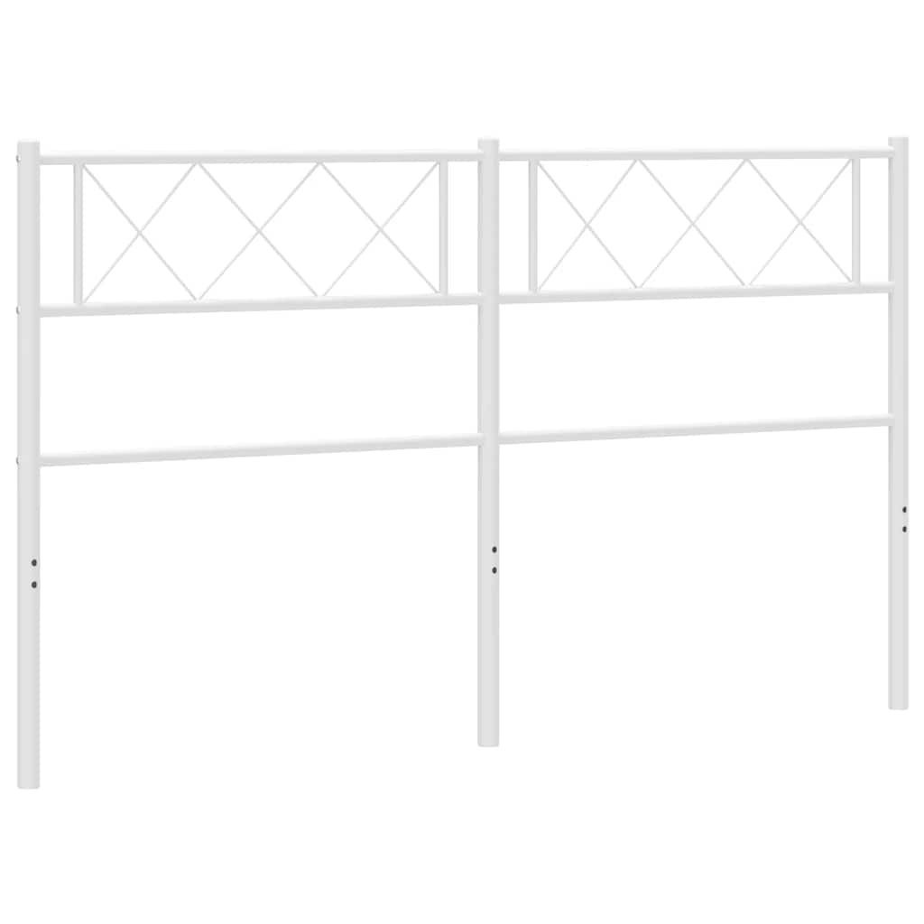 Metal Headboard White 135 cm