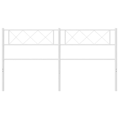 Metal Headboard White 135 cm