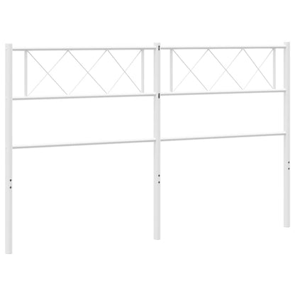 Metal Headboard White 135 cm