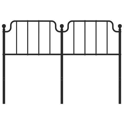 Metal Headboard Black 135 cm