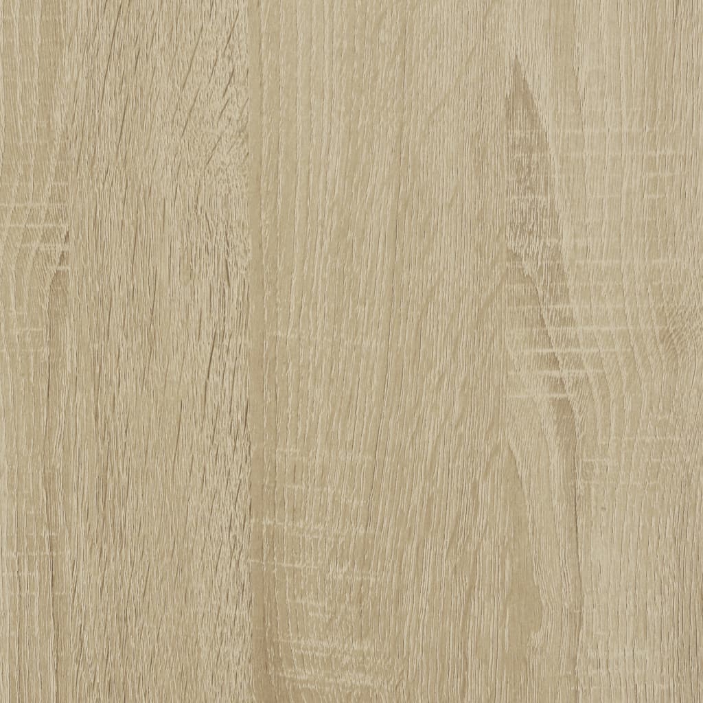 Side Cabinet with Glass Doors Sonoma Oak 35x37x75.5 cm