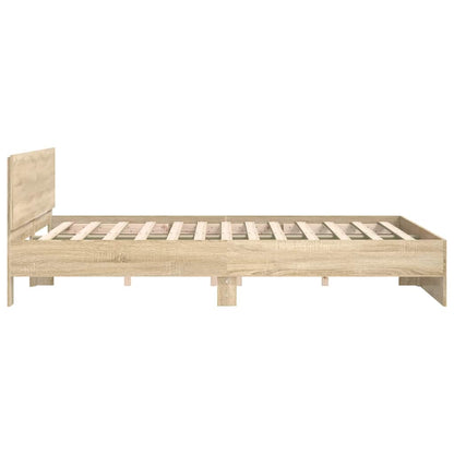 Bed Frame without Mattress Sonoma Oak 140x190 cm