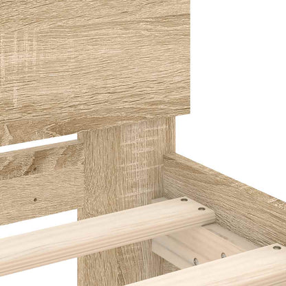Bed Frame without Mattress Sonoma Oak 140x190 cm