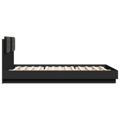 Bed Frame without Mattress Black 150x200 cm King Size