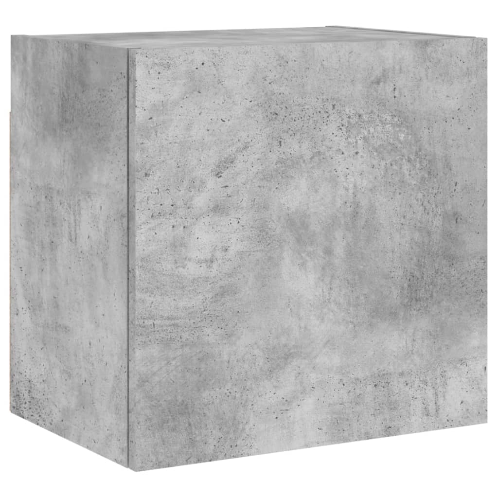 4 Piece TV Wall Units Concrete Grey Engineered Wood