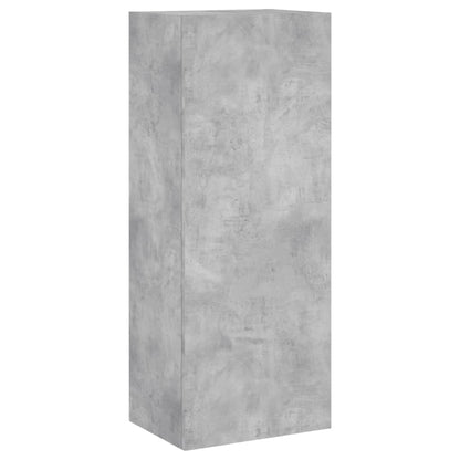 4 Piece TV Wall Units Concrete Grey Engineered Wood