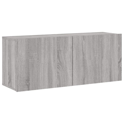 5 Piece TV Wall Units Grey Sonoma Engineered Wood