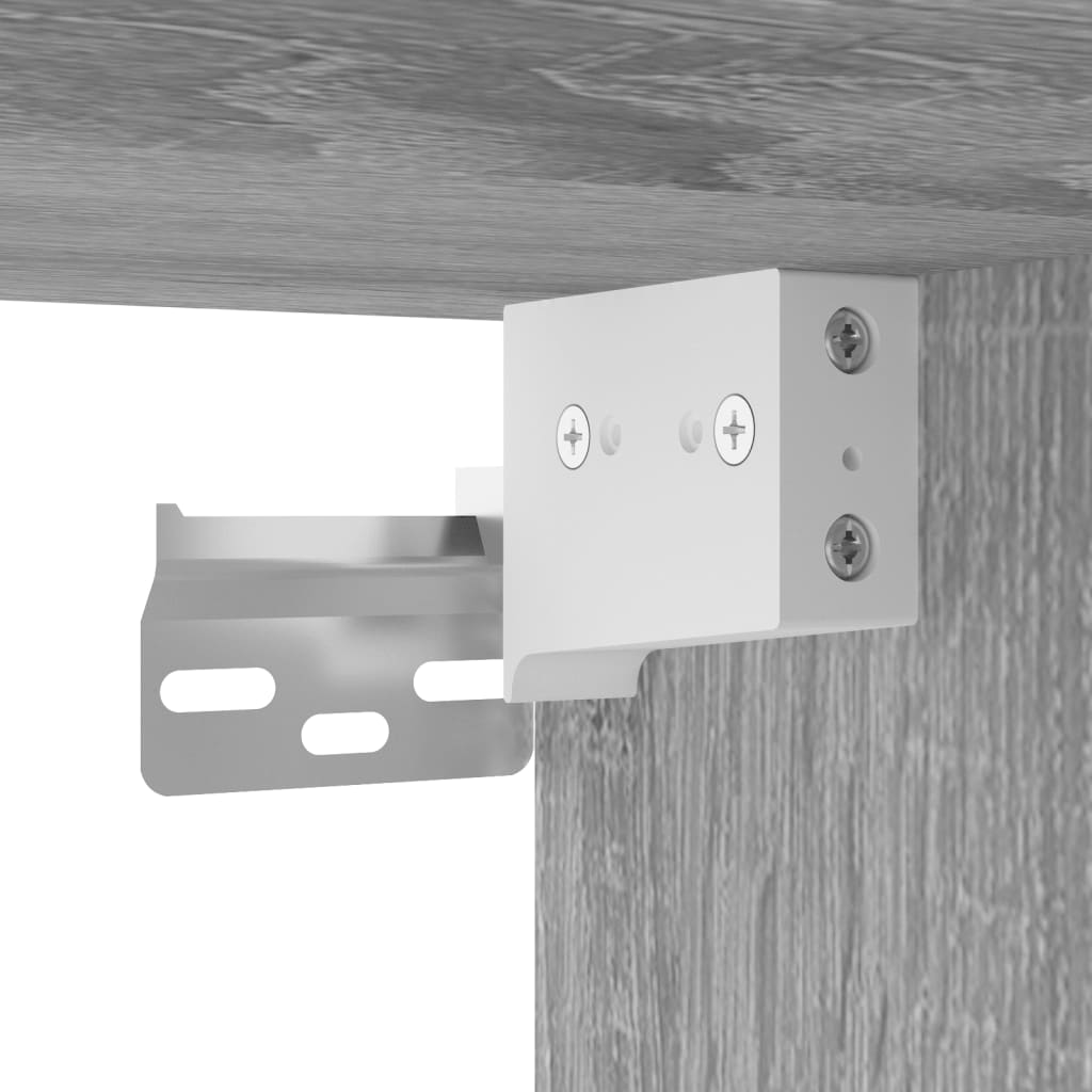7 Piece TV Wall Units with LED Grey Sonoma Engineered Wood