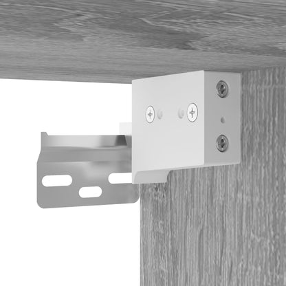 7 Piece TV Wall Units with LED Grey Sonoma Engineered Wood