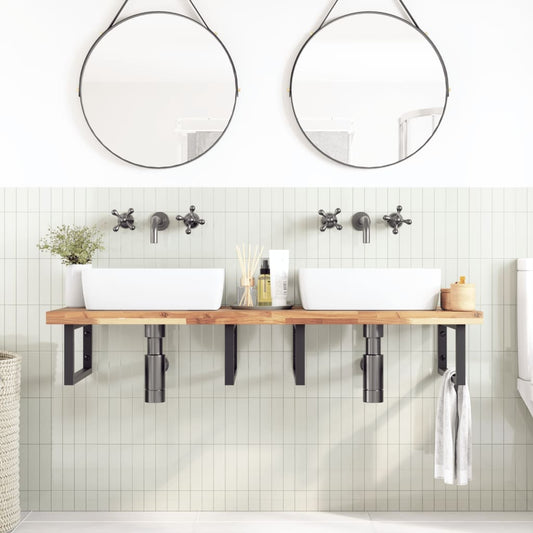 Bathroom Vanity Top Untreated 160x50x4 cm Solid Wood Acacia