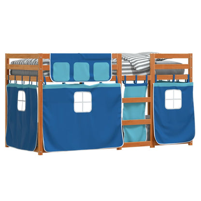 Bunk Bed without Mattress Blue 90x200 cm Solid Wood Pine