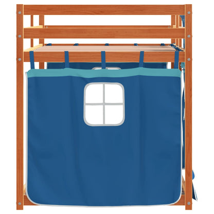 Bunk Bed without Mattress Blue 90x200 cm Solid Wood Pine