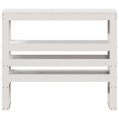 Headboard with Shelves White 90 cm Solid Wood Pine