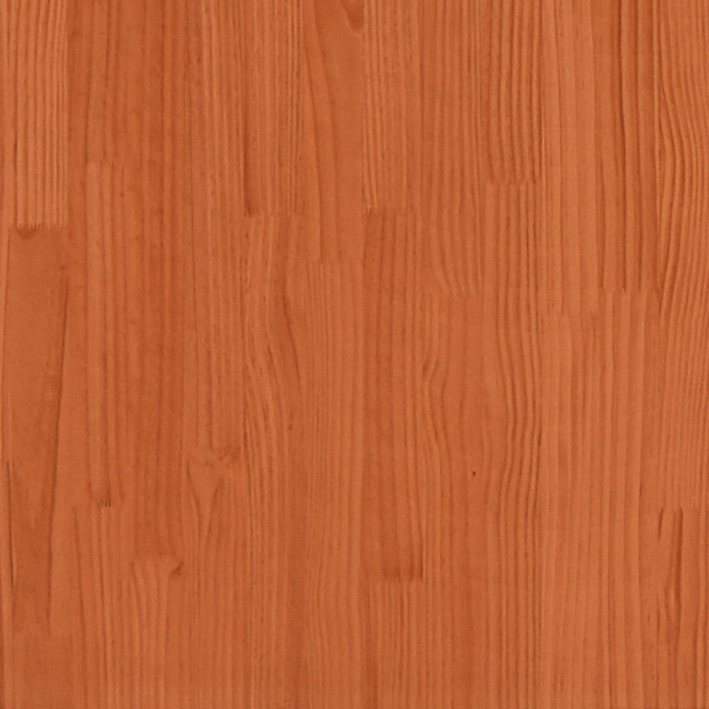 Headboard with Shelves Wax Brown 75 cm Solid Wood Pine