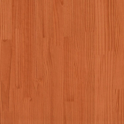 Headboard with Shelves Wax Brown 75 cm Solid Wood Pine