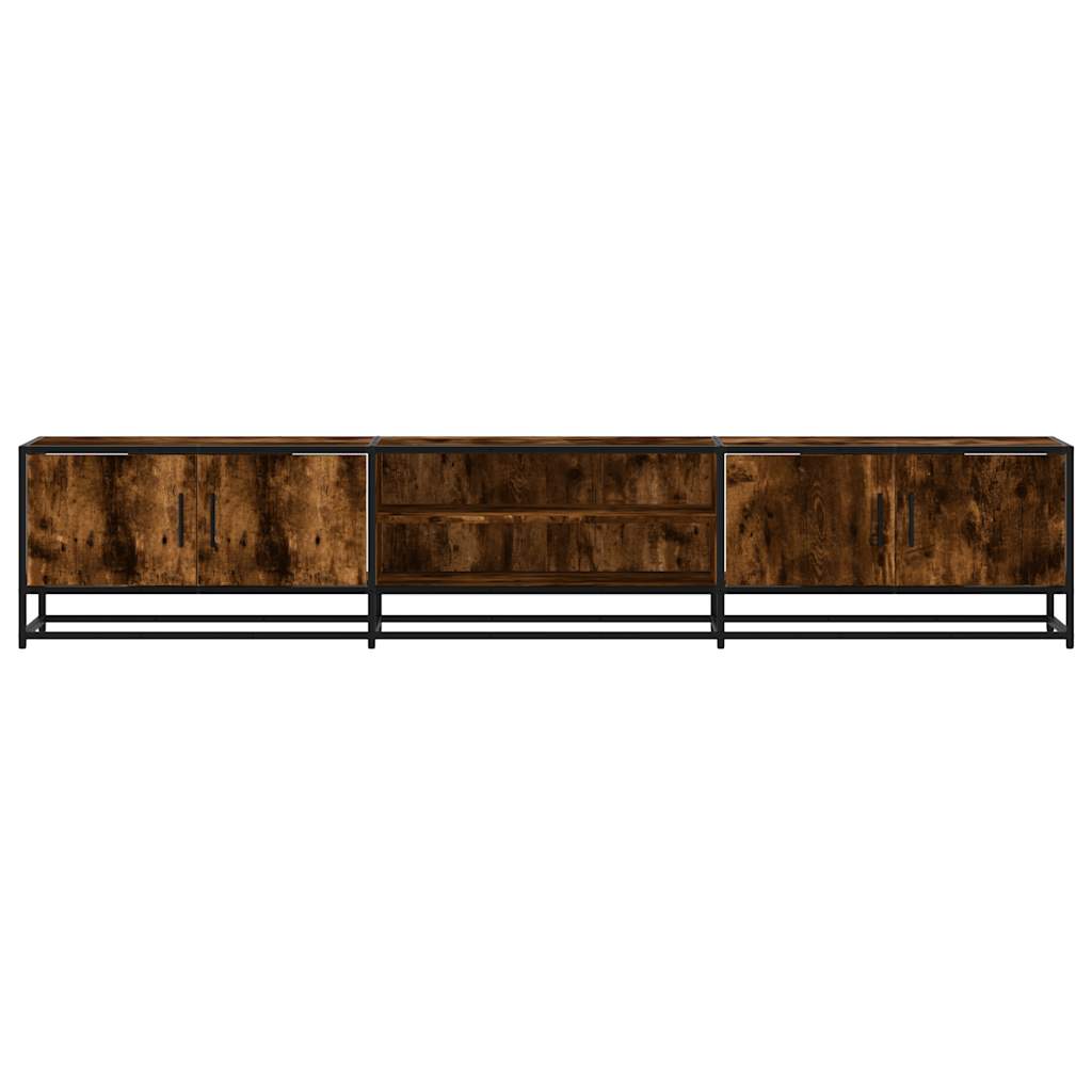 TV Cabinet Smoked Oak 210x35x41 cm Engineered Wood