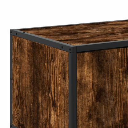 TV Cabinet Smoked Oak 210x35x41 cm Engineered Wood