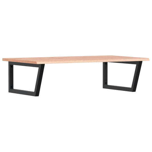 Basin Shelf Wall Mounted Steel and Solid Wood Oak