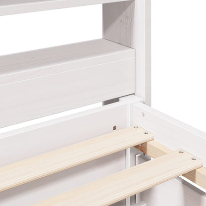 Bed Frame without Mattress White 140x200 cm Solid Wood Pine
