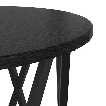 Side Table 2 pcs Black oak 50 x 50 x 40 cm