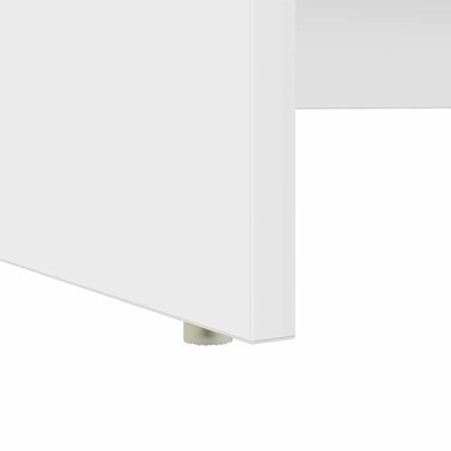 Desk with Storage White 120.5 x 44 x 88.5 cm Engineered Wood