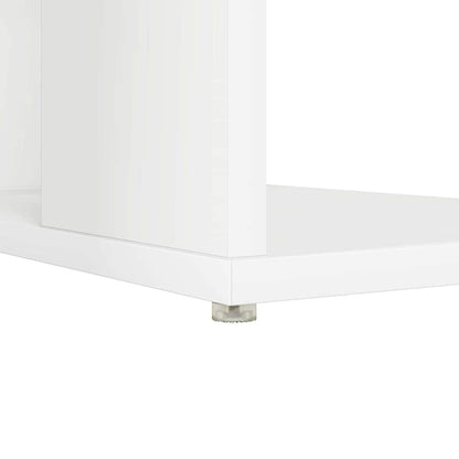 Desk with Storage White 130 x 50.5 x 75 cm Engineered Wood