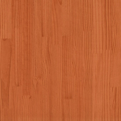 Bookcase Bed without Mattress Wax Brown 150x200 cm King Solid Wood Pine