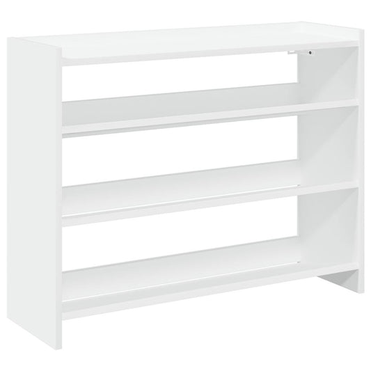Shoe Rack White 80x25x62 cm Engineered Wood