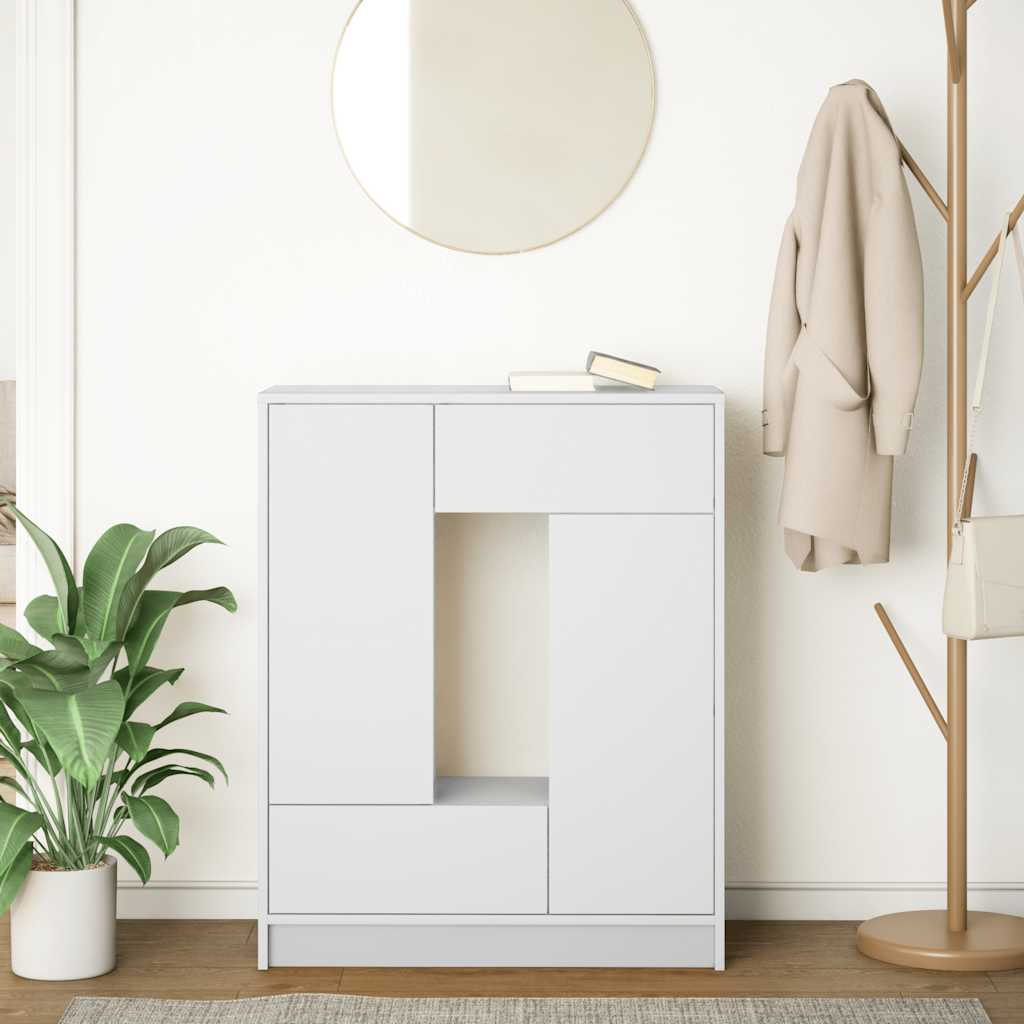 Sideboard with Drawers and Doors White 73x31x90 cm