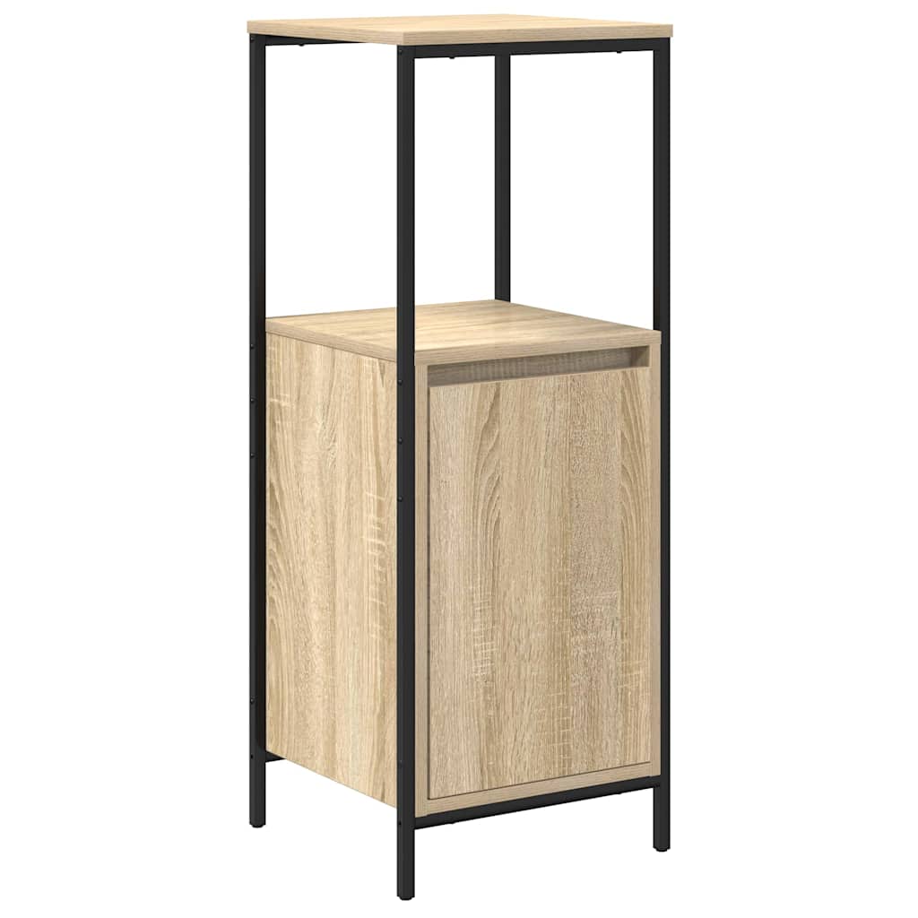Bathroom Furniture Set with Drawer 3 pcs Sonoma oak and Black